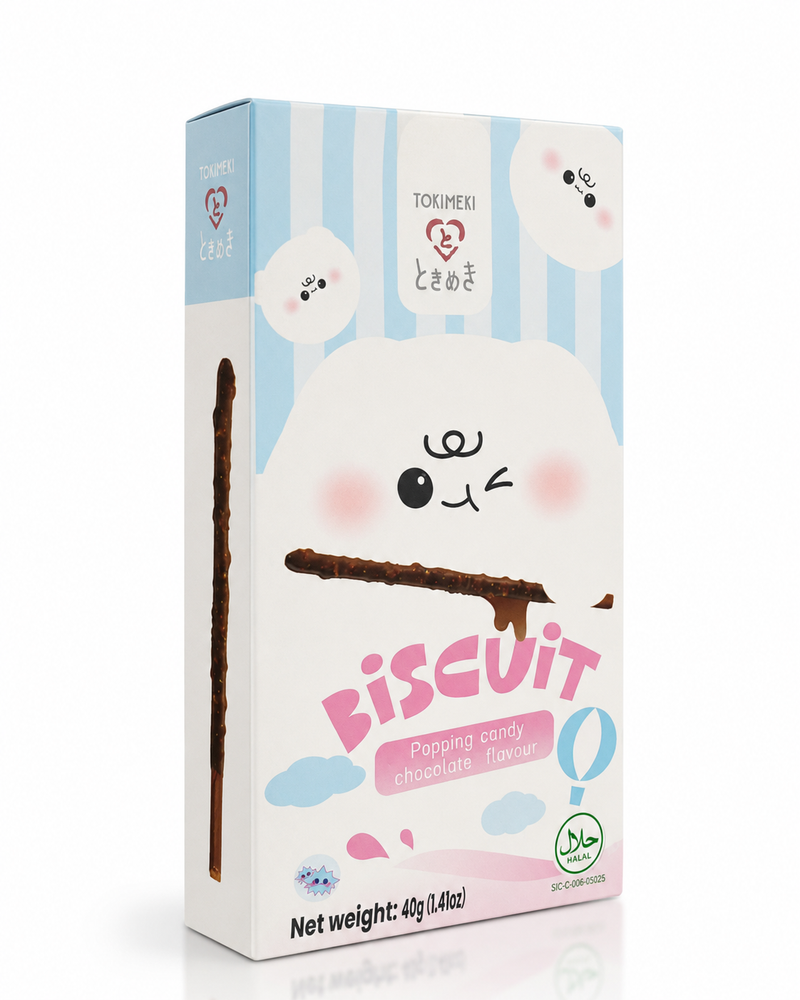 Tokimeki Kexpinnar med Poppande Chokladsmak 40g