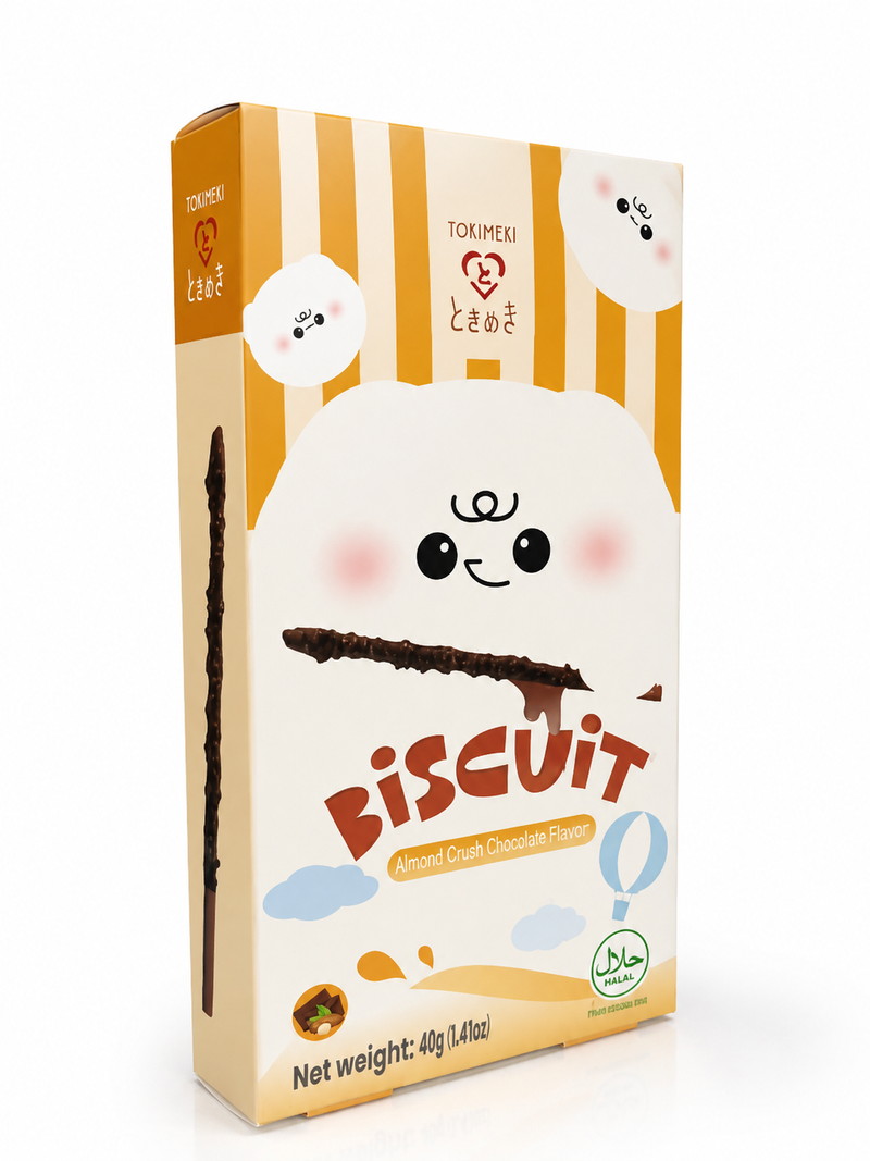 Tokimeki Kexpinnar med Almond Crush Chocolate smak 40g