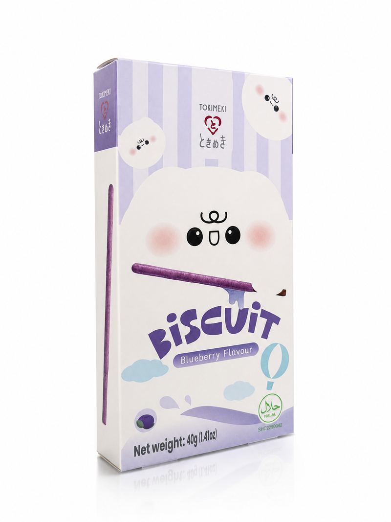 Tokimeki Kexpinnar med Blueberry smak 40g