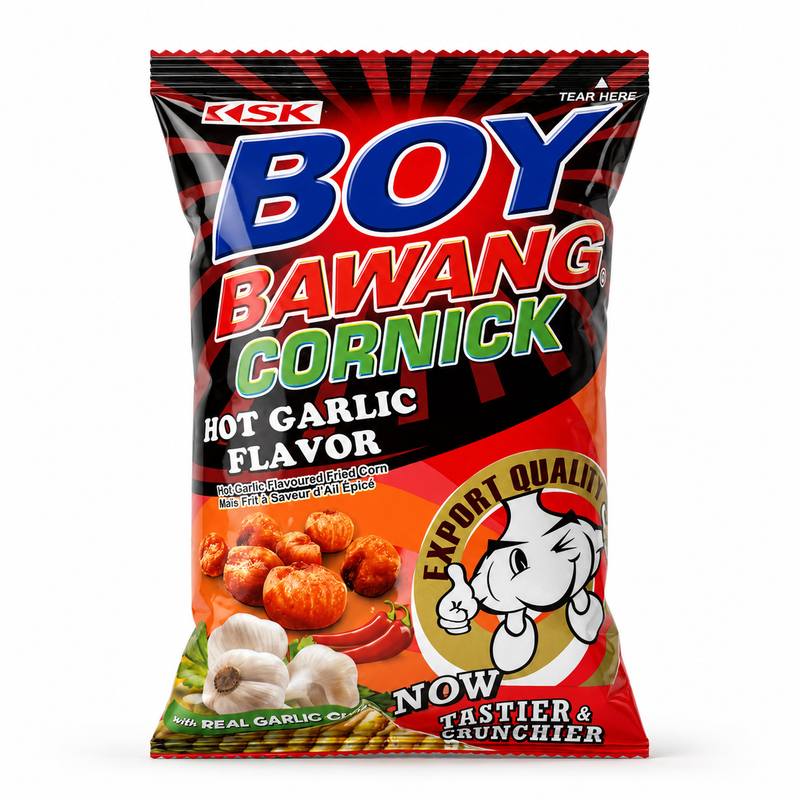 Boy Bawang Friterad majs med stark vitlökssmak 90g