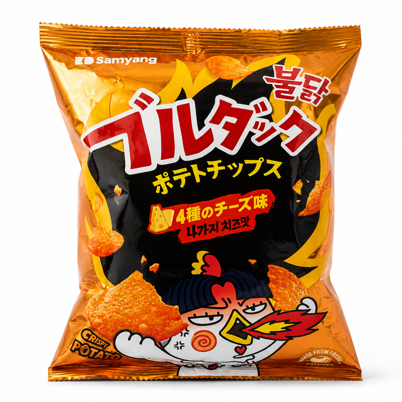 Samyang Buldak Potatischips med 4 sorters ostsmak 55g