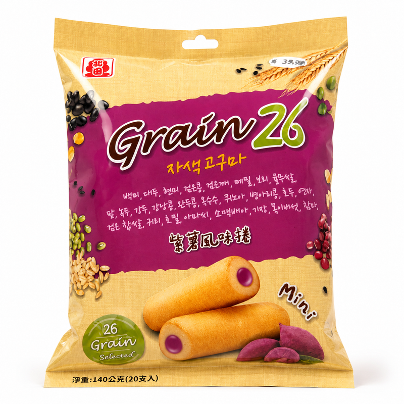 26 Grains Rispinnar med lila sötpotatissmak 140g