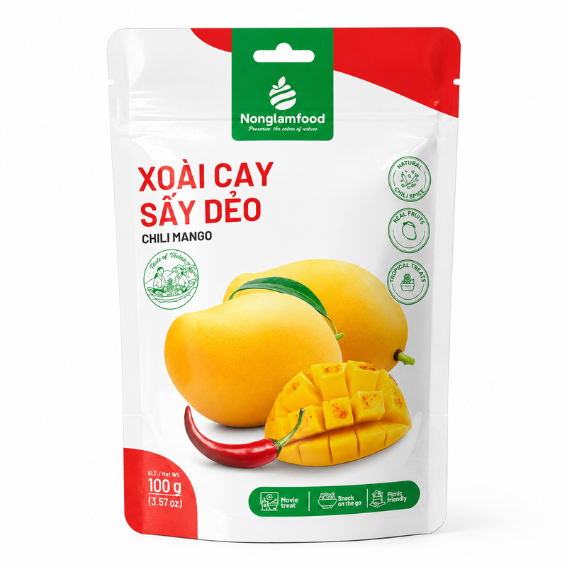 Torkad mango med chili 100g