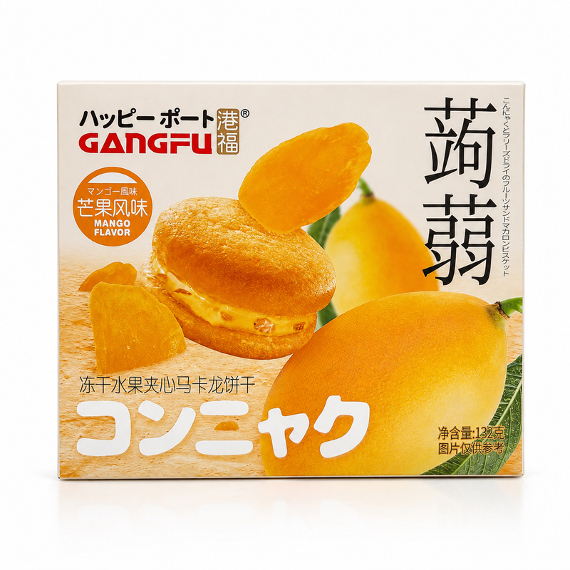 Gangfu Konjakmakroner med mangosmak 132g