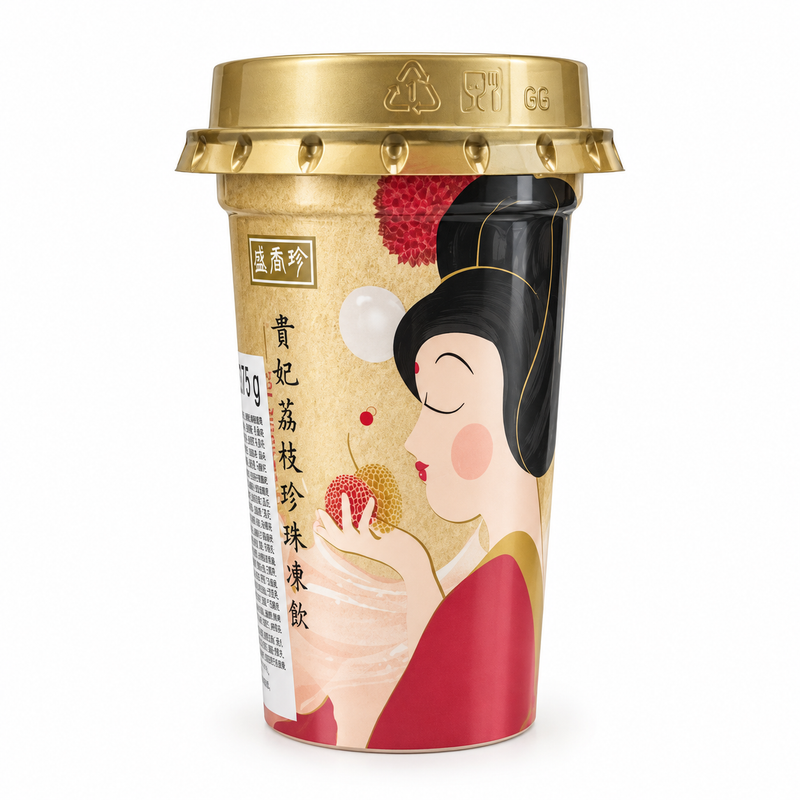 Sheng Xiang Zhen Litchigelé med fruktkött 275g
