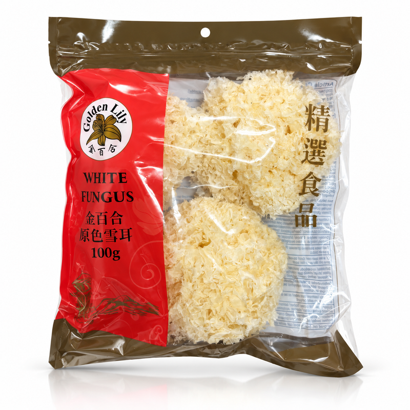 Golden Lily Torkad Vit Tremellasvamp 100g