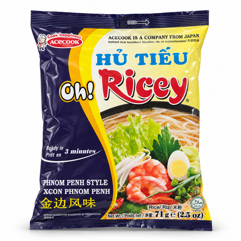 Acecook Oh! Ricey Snabbrisnudlar Phnom Penh-stil 71g