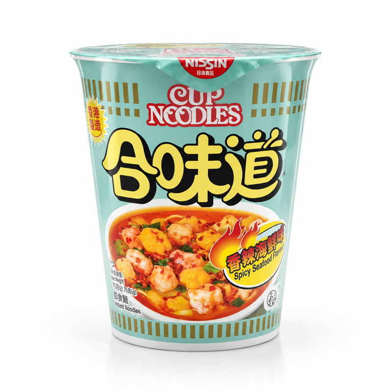 Nissin Cup Noodles Snabbnudlar med Stark Skaldjurssmak