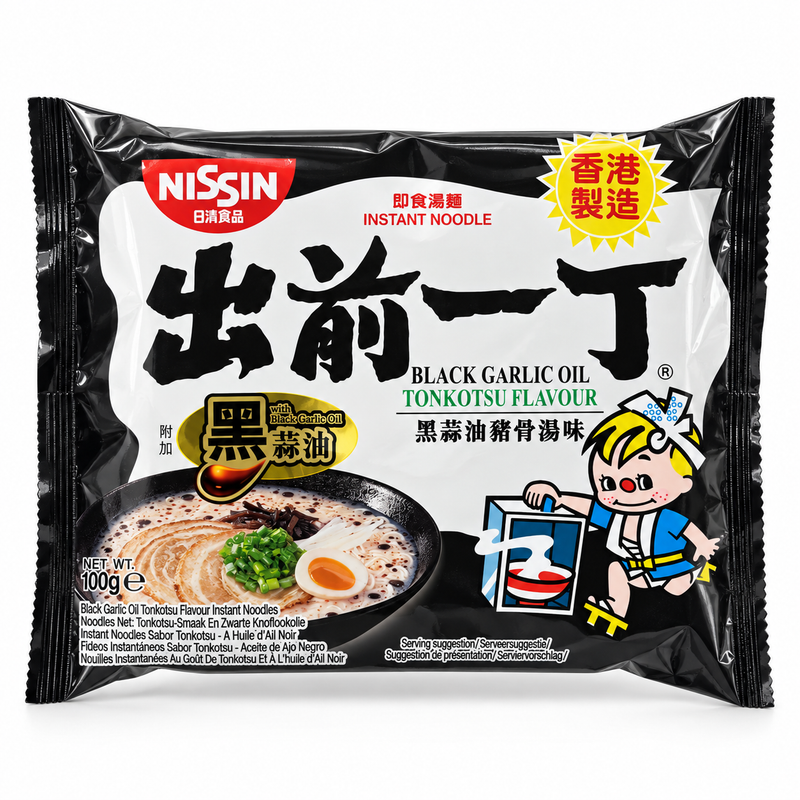 Nissin Demae Ramen Tonkotsu med Svart Vitlöksolja 100g