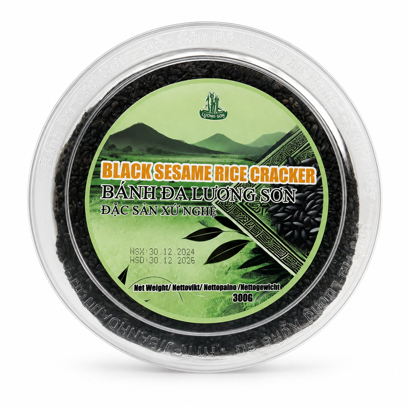 Bamboo Garden Riscrackers med Svart Sesam 300g