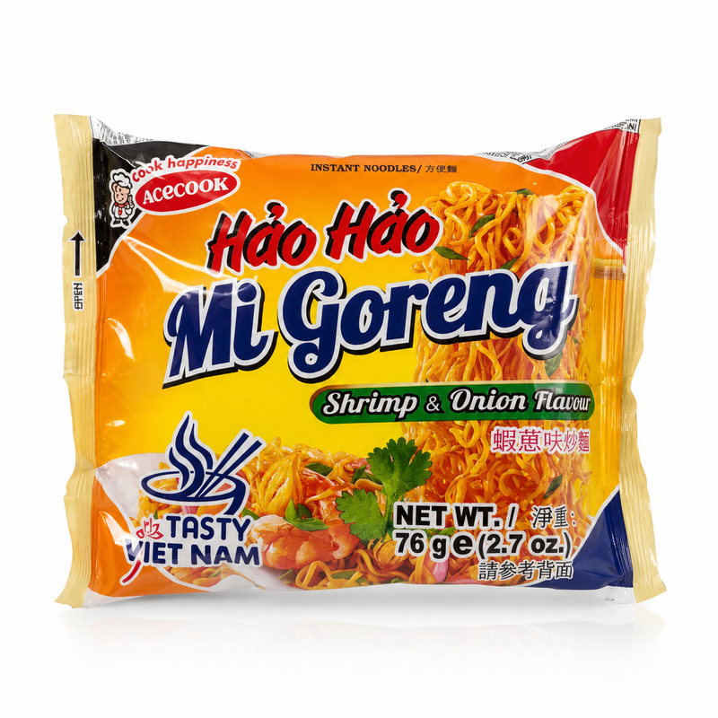 Acecook Hảo Hảo Mi Goreng snabbnudlar med räka & lök 76g