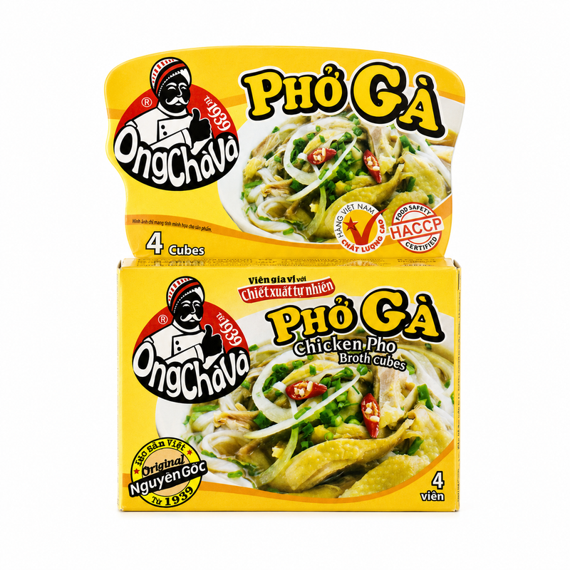 Ong Cha Va buljongtärningar för vietnamesisk kyckling-phở 75g