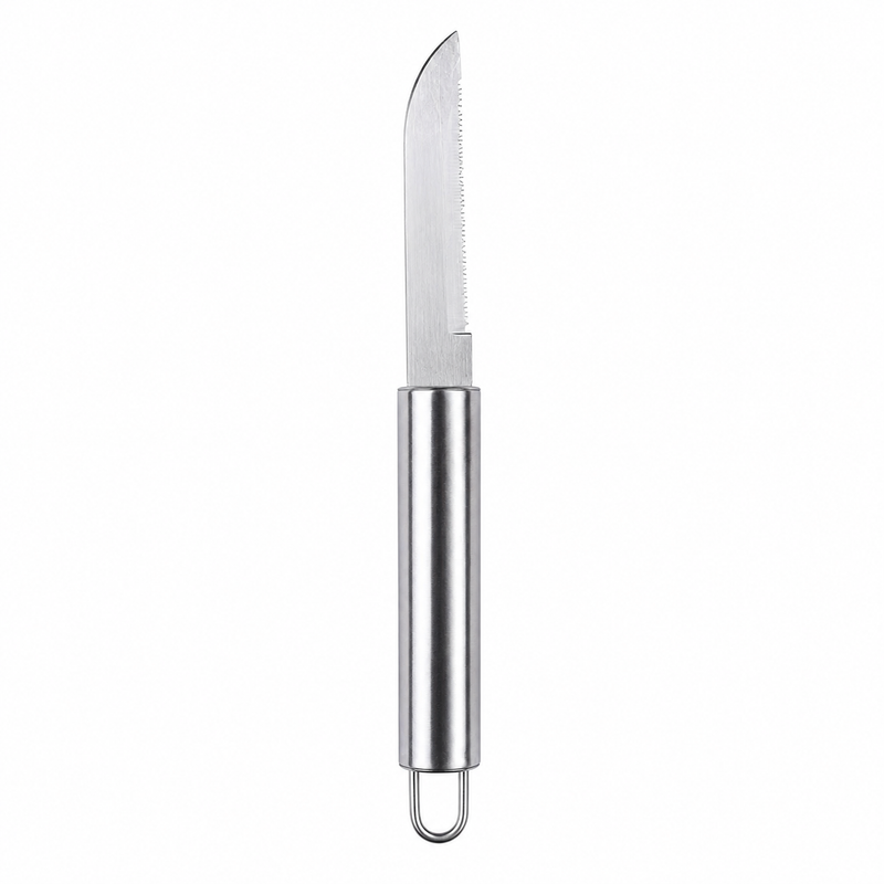 Universalkniv med tandad egg i rostfritt stål