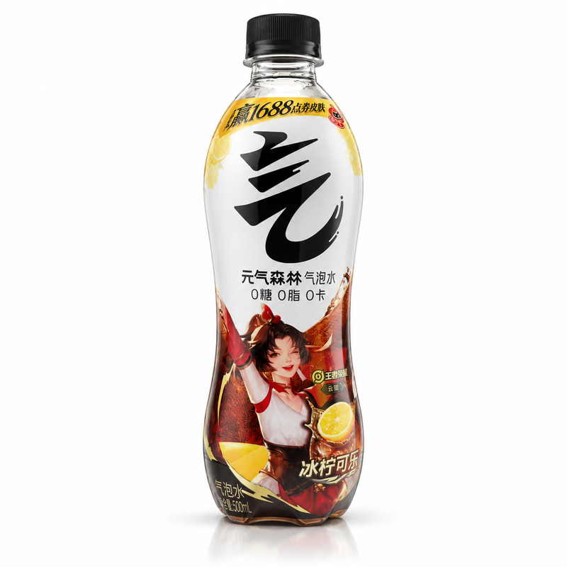 Genki Forest Kolsyrad Dryck med Citron-Cola-smak 480ml