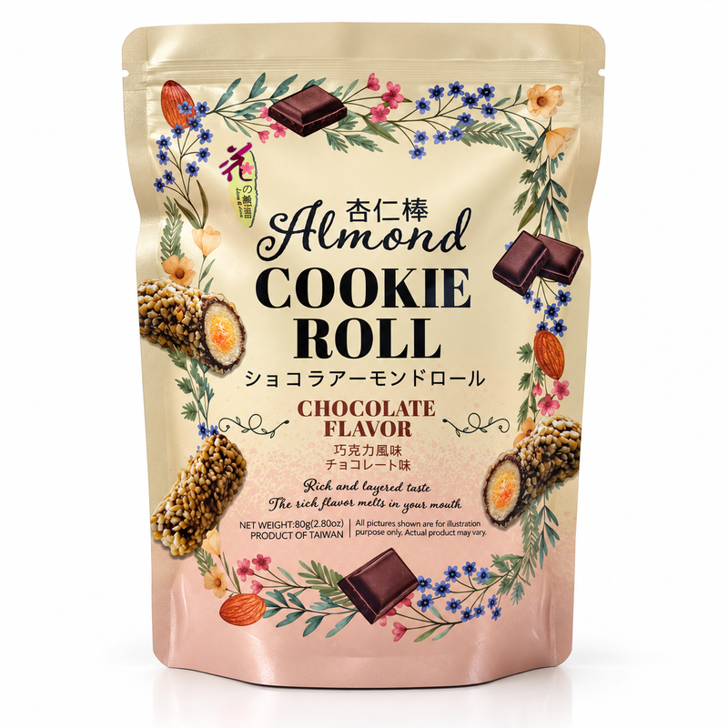 Love&Love Almond Cookie Roll med chokladsmak 80g