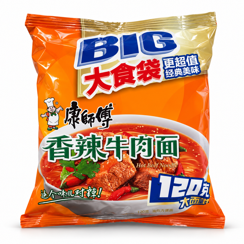 Master Kong Big Pack Snabbnudlar med stark biffsmak 144g