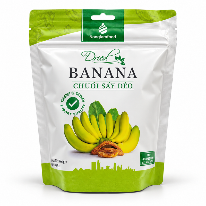 Nonglamfood Mjuk Torkad Banan 75g