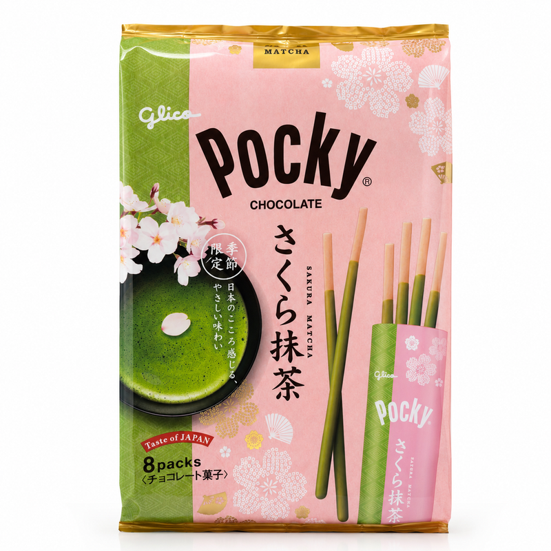Glico Pocky Kexpinnar med Sakura Matcha smak 101,6g