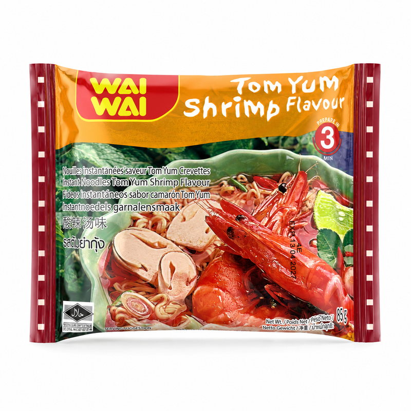 Wai Wai snabbnudlar med Tom Yum-räksmak 60g