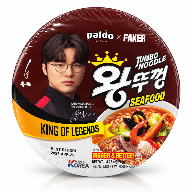 Paldo Jumbo snabbnudlar med skaldjurssmak 120g