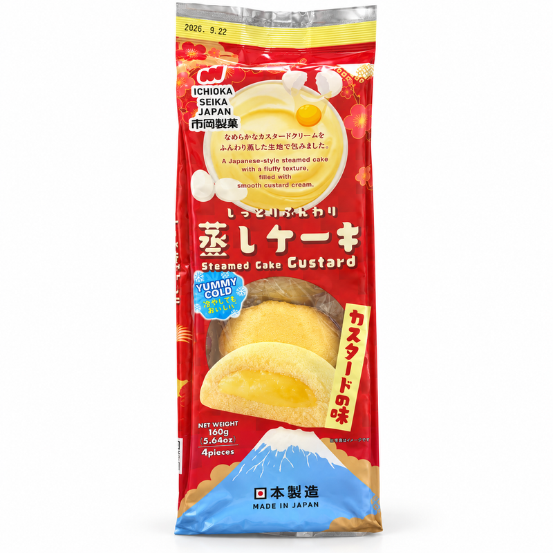 Ichioka Seika Japansk Ångkaka med Vaniljkräm 160g