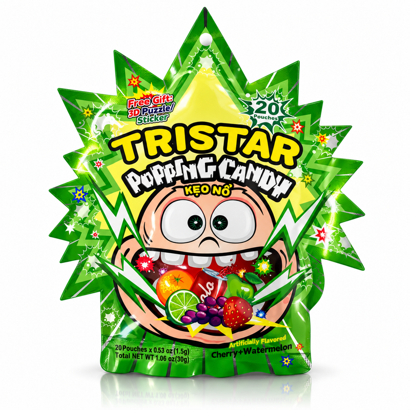 Tristar Poppande Godis med Körsbär & Vattenmelon 30g