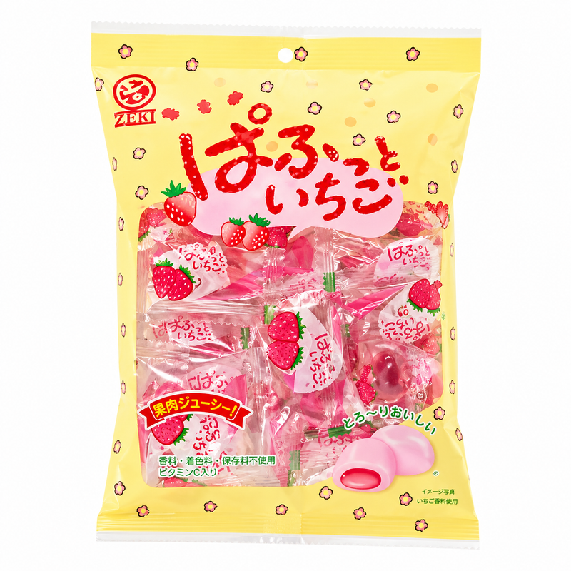 Tenkei Marshmallow med jordgubbssmak och krämfyllning 97g