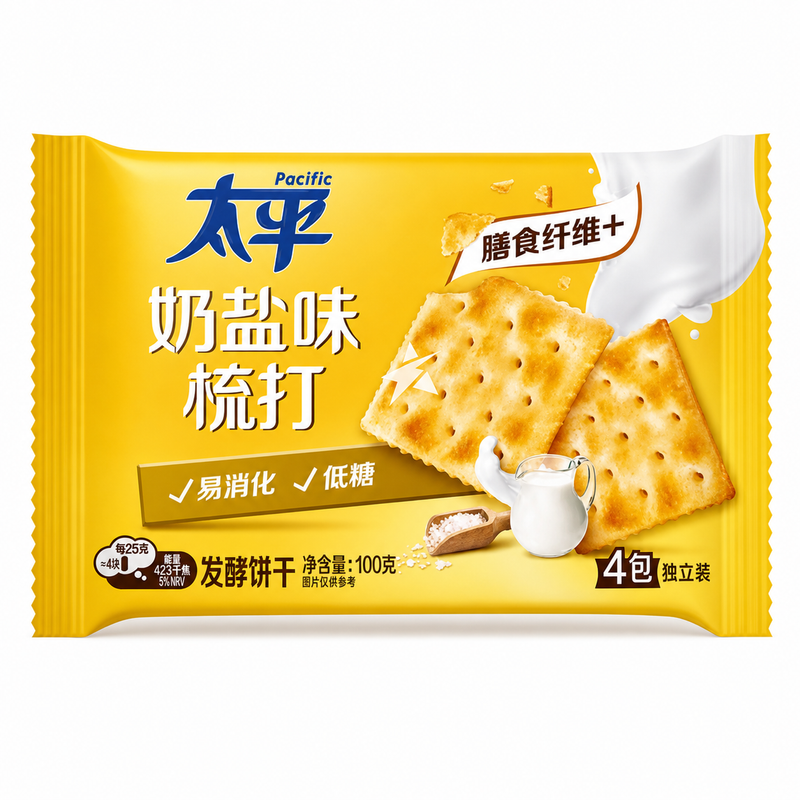 Pacific Kex med mjölk- och saltsmak (4 förpackningar) 100g
