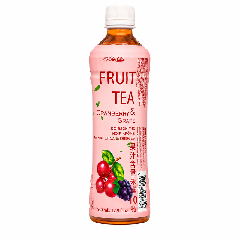 Chin Chin Black Tea Beverage with Raspberry and Grape Flavor 530ml