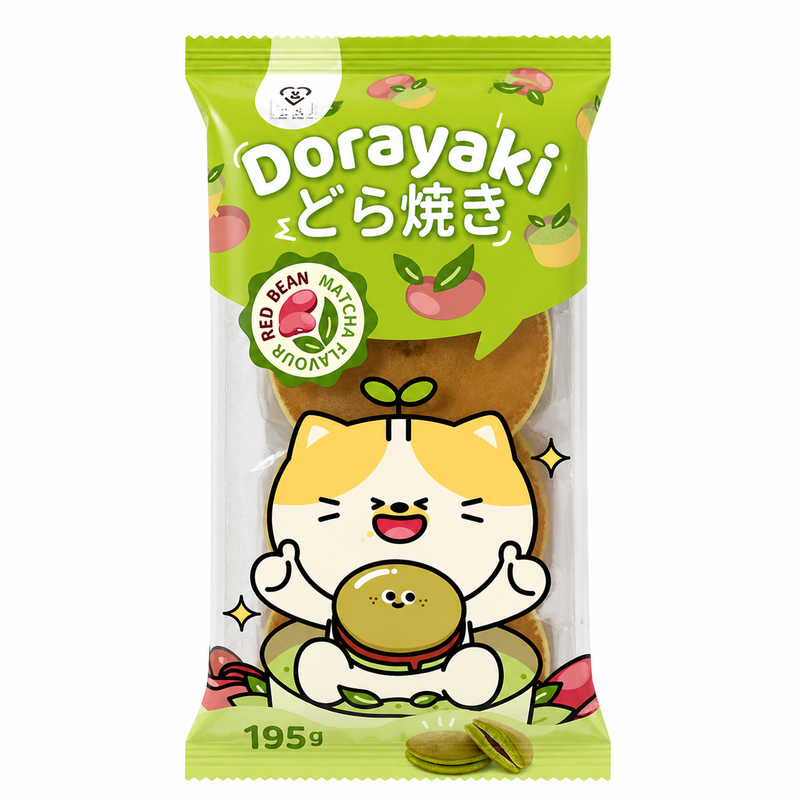 Tokimeki Dorayaki med röd bön och matchafyllning 195g