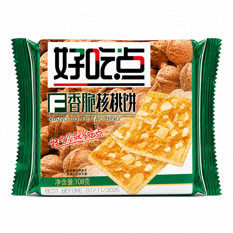 Haochidian Knapriga kex med valnötter 108g