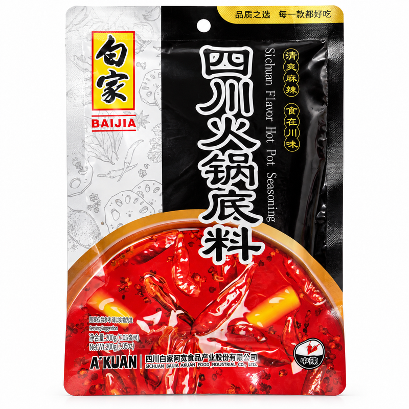 Baijia Sichuan Hot Pot-bas med chili 200g