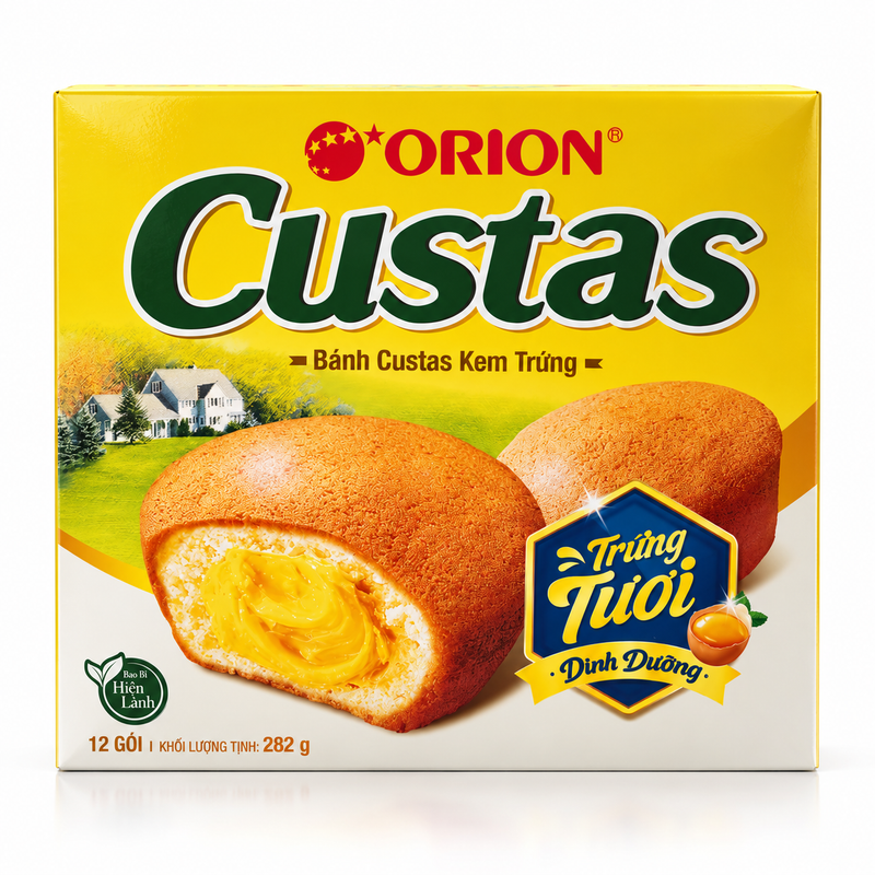 Orion Custas Mjuk Kaka med Äggkräm 282g
