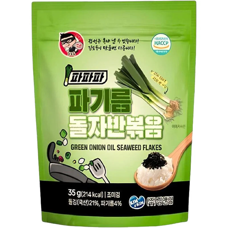 Kim&Kim Seasoned Seaweed Green Onion 韩国紫菜碎香葱味 35g