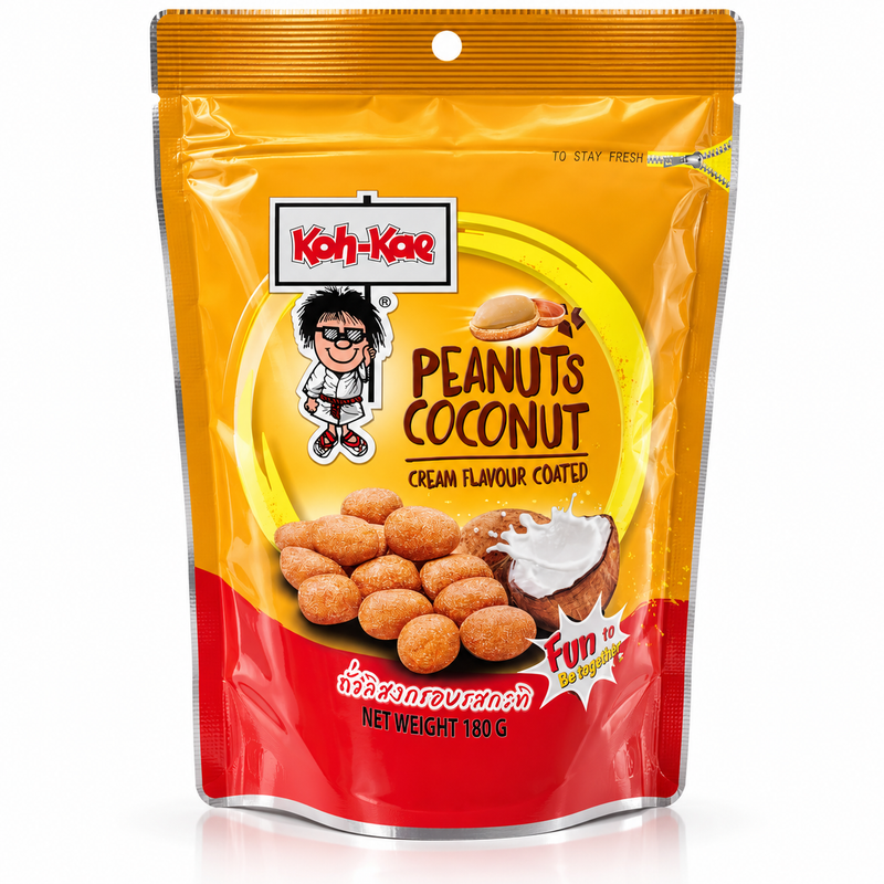 Koh-Kae Jordnötter med kokosgräddsmak 180g