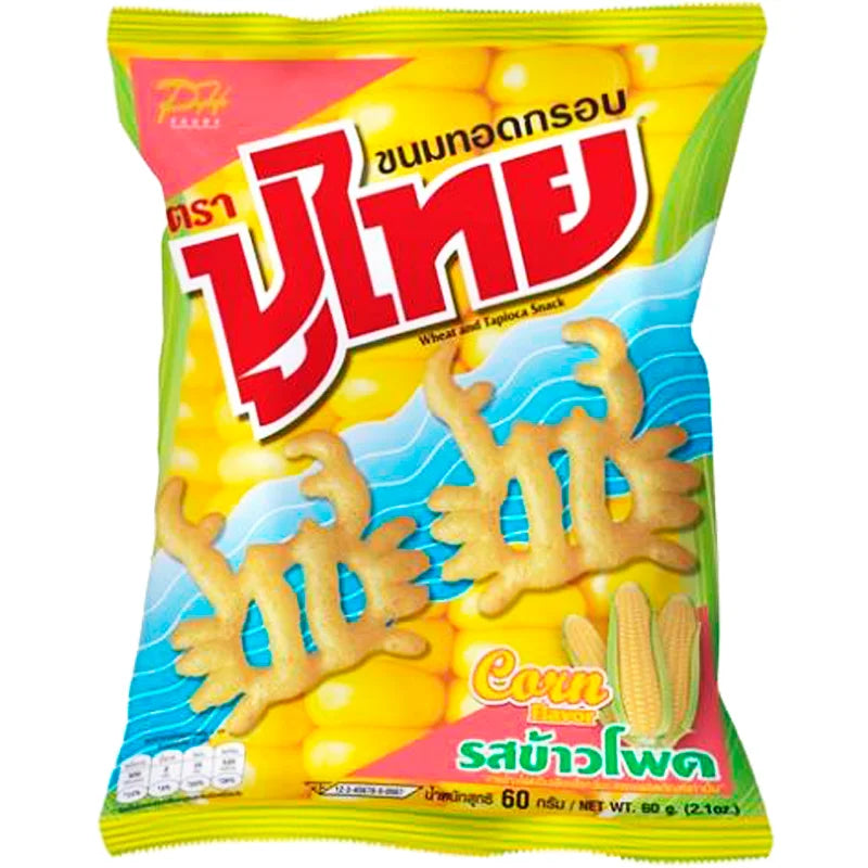 Pu-Thai Crispy Snack Corn Flavour 泰国螃蟹饼干玉米味 55g