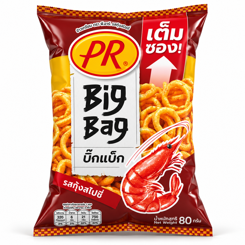 PR Bigbag Krispigt Snack med Räksmak 80g