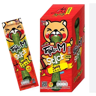 Triple-M Seaweed Stick Spicy Flavour 泰紫熊牌海苔卷香脆麻辣味 27g