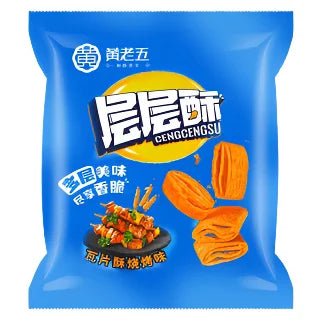 Huang Lao Wu Wheat Crust BBQ Flavour 黄老五层层酥烧烤味 60g