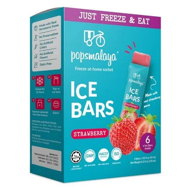 Popsmalaya Ice Bars Strawberry Flavour 马来西亚草莓冰棒 270ml