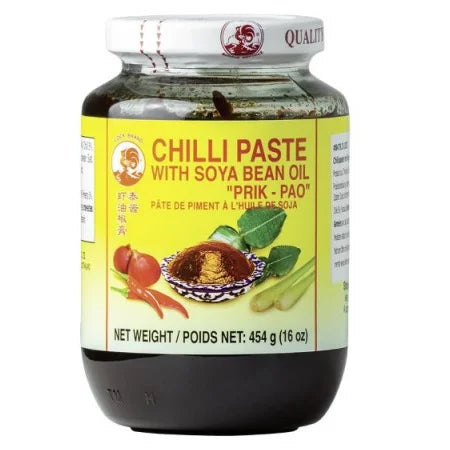 Cock Brand Chilli Paste With Soybean Oil ( Nam Prik Pao) 鸡标牌虾油辣椒酱 454g