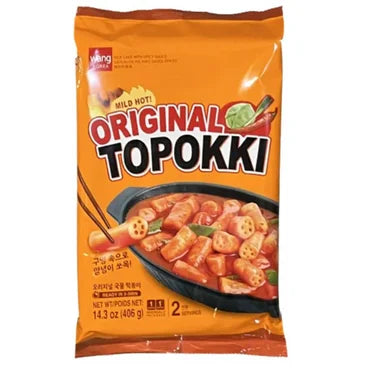 Wang Korea Orginal Topokki Rice Cakes Ace Spicy Stir-fried Rice Cakes 406g