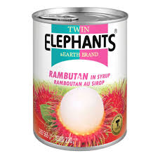 Twin Elephants Rambutan in Sugar Syrup 565 g