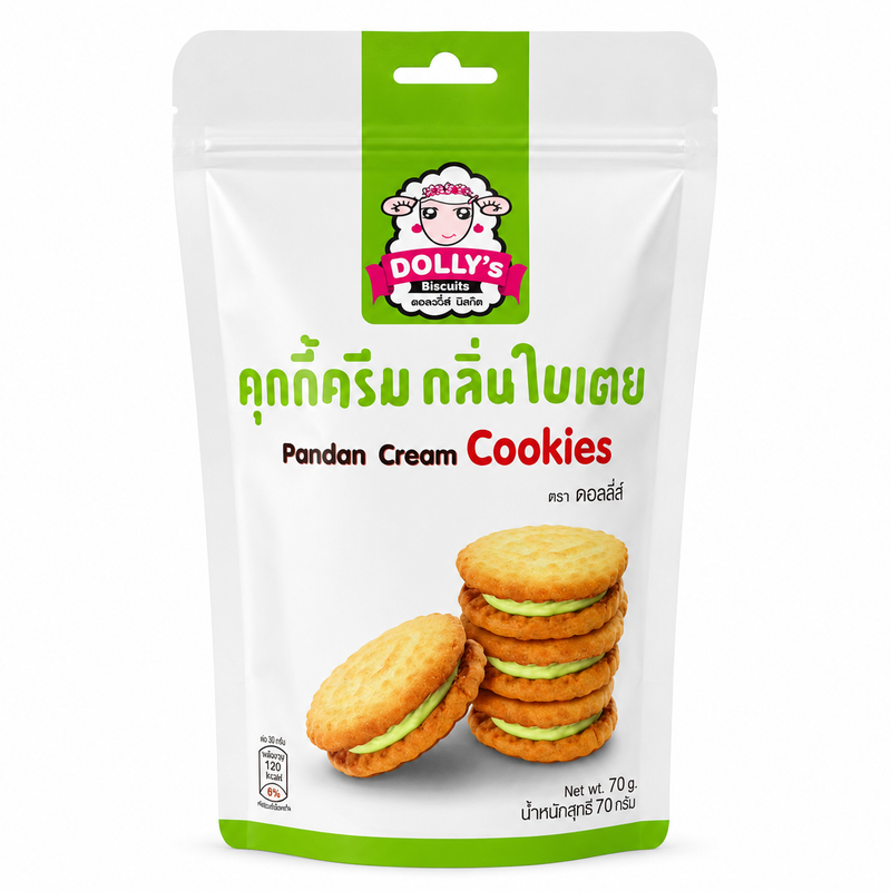Dolly’s Biscuits Dolly’s Kex med pandankräm 70g