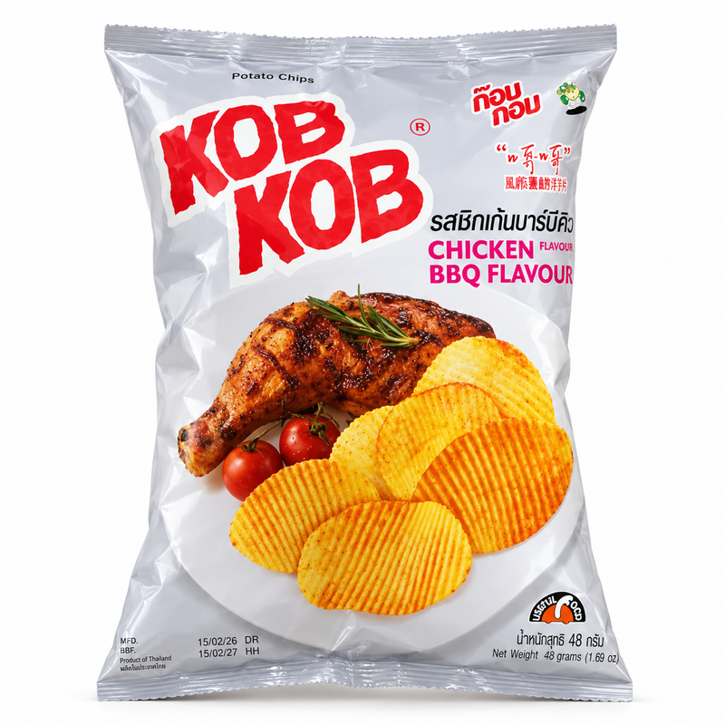 KOB KOB Potatischips med Kyckling-BBQ-smak 48g