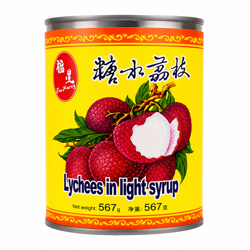 Fu Xing Lychee i Sockerlag 567g