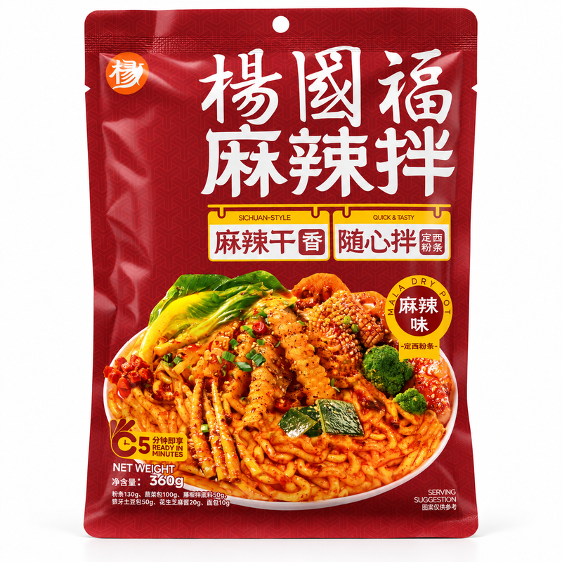 Yang Guofu Stark Mala Ban med Glasnudlar 360g