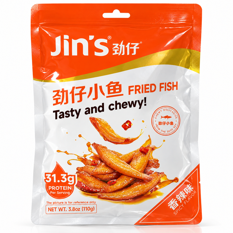 Jin’s Friterad Ansjovis Snack Stark 110g