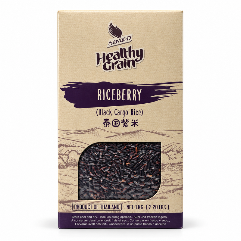 Sawat-D Healthy Grain Thailändskt Svart Riceberry-ris 1 kg