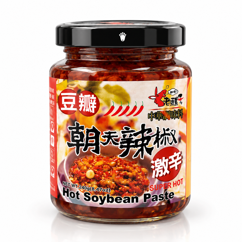 Lao Luo Zi Extra Stark Chili med Sojabönor 240g